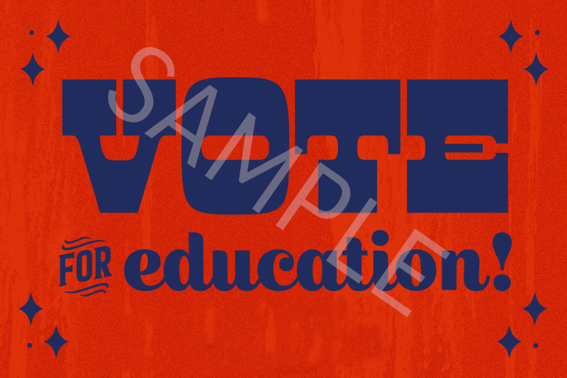 Postcard Sample: Vote for Education